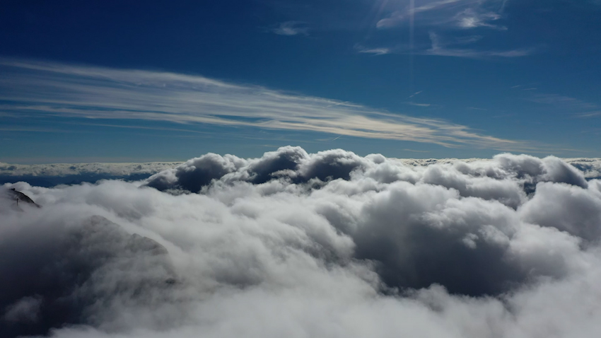 Die Berge und das Wetter